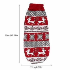 Unbranded Tflycq 2pcs Christmas Reindeer Style Pet Sweater Dog Puppy Warm Cloth With Hat -Pet Soin 568797183 max