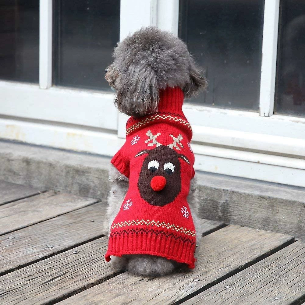 Linkrunning Pet Dog Sweater Pet Clothes Dog Cat Winter High Neck Noël Robe, Xl 2 Linkrunning Pet Dog Sweater Pet Clothes Dog Cat Winter High Neck Noël Robe, Xl – Image 2