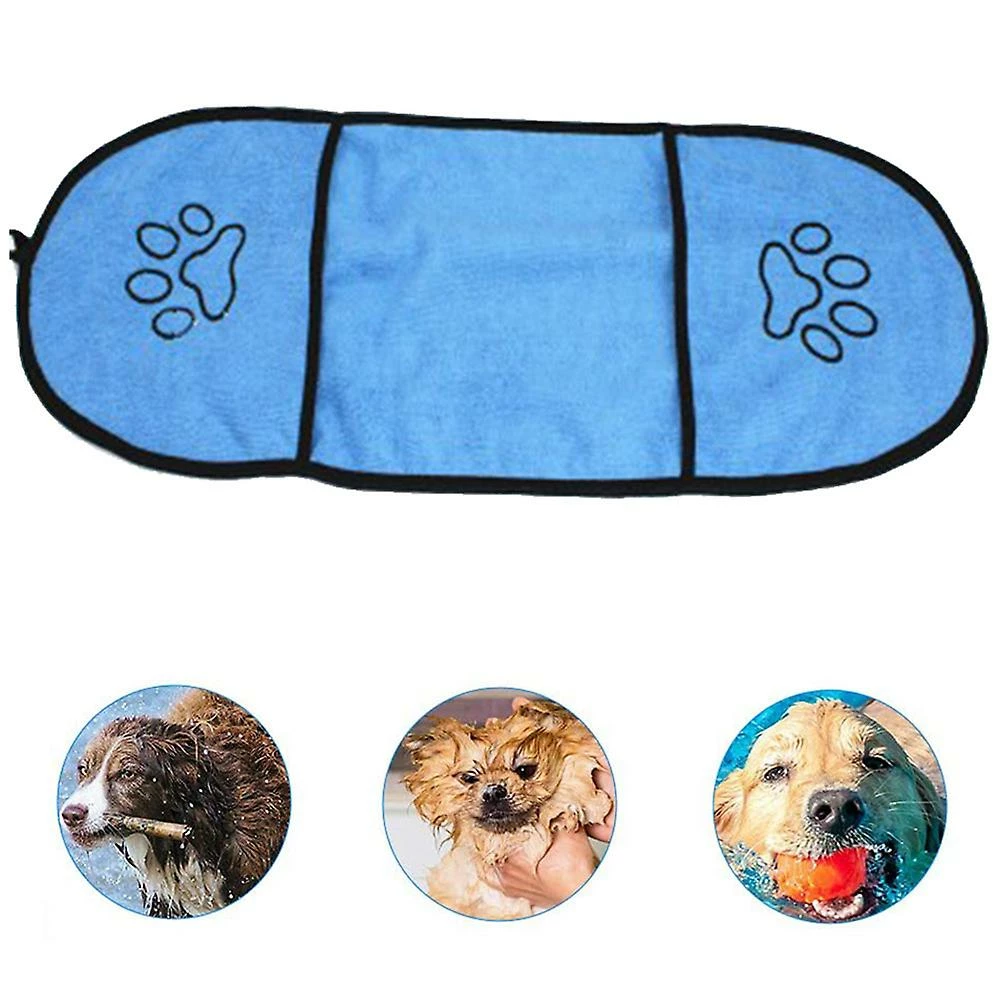 Giveuphesit Ultra Doux Microfibre Dog Towel Pet Dog Bath Serviette Avec Poches à Main Durable Lavable Super Absorbant Serviette à Séchage Rapide Pour Chats Chiens 2 Giveuphesit Ultra Doux Microfibre Dog Towel Pet Dog Bath Serviette Avec Poches à Main Durable Lavable Super Absorbant Serviette à Séchage Rapide Pour Chats Chiens – Image 2