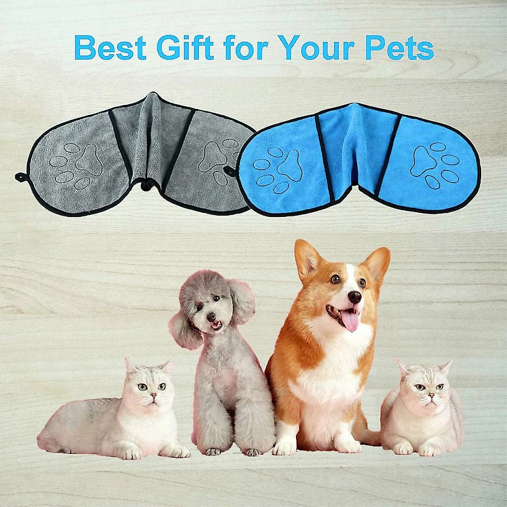 Giveuphesit Ultra Doux Microfibre Dog Towel Pet Dog Bath Serviette Avec Poches à Main Durable Lavable Super Absorbant Serviette à Séchage Rapide Pour Chats Chiens 3 Giveuphesit Ultra Doux Microfibre Dog Towel Pet Dog Bath Serviette Avec Poches à Main Durable Lavable Super Absorbant Serviette à Séchage Rapide Pour Chats Chiens – Image 3