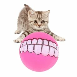 Unbranded Pet Dog Training Fun Chewing Ball Avec Des Dents -Pet Soin 572190445 max