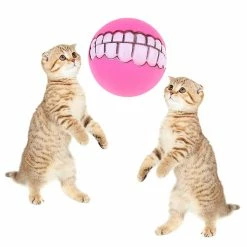 Unbranded Pet Dog Training Fun Chewing Ball Avec Des Dents -Pet Soin 572190458 max