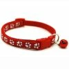 Rtopr Pet Patch Dog Cat One Footprint Bell Cat Boucle Collier-rouge