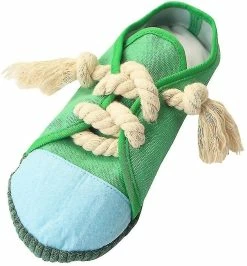Qeen Chaussure De Jouet Pour Chien, Jouets à Mâcher Pour Chien Durable Safe Squeaky Dog Playing Toy Funny Shoe Toy Interactive Dog Shoe