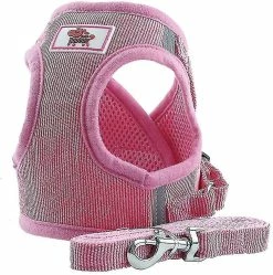 Qeen Soft Training Mesh Fabric Dog Harness Vest Harness Pour Chiot Chat Petit Animal (l,rose)