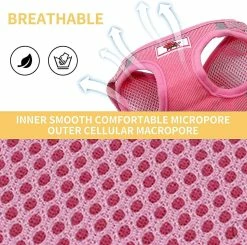 Qeen Soft Training Mesh Fabric Dog Harness Vest Harness Pour Chiot Chat Petit Animal (l,rose) 9 Qeen Soft Training Mesh Fabric Dog Harness Vest Harness Pour Chiot Chat Petit Animal (l,rose) -Pet Soin 572867109 max