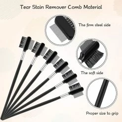 Unbranded 6pcs Dog Tear Comb Dog Eye Comb Tear Stain Remover Peigne Dog Eye Grooming Comb Double Face Pour Enlever La Croûte Et Le Mucus -Pet Soin 573846264 max