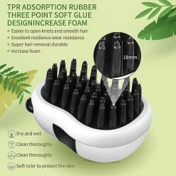 Yaqinuo 2pc Dog Cat Bath Brush, Dog Grooming Brush Wet And Dry Soft Silicone Dog Massage Brush Easy To Clean Pet Brush For Long Short Haired -Pet Soin 574870201 max