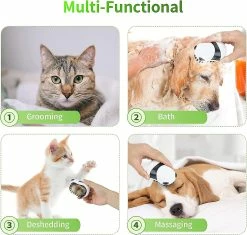 Yaqinuo 2pc Dog Cat Bath Brush, Dog Grooming Brush Wet And Dry Soft Silicone Dog Massage Brush Easy To Clean Pet Brush For Long Short Haired -Pet Soin 574870250 max