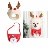 Unbranded 2pcs Noël Pet Hat Bib Set Dog Clothing Puppy Cat Cosplay Costume Accessoires