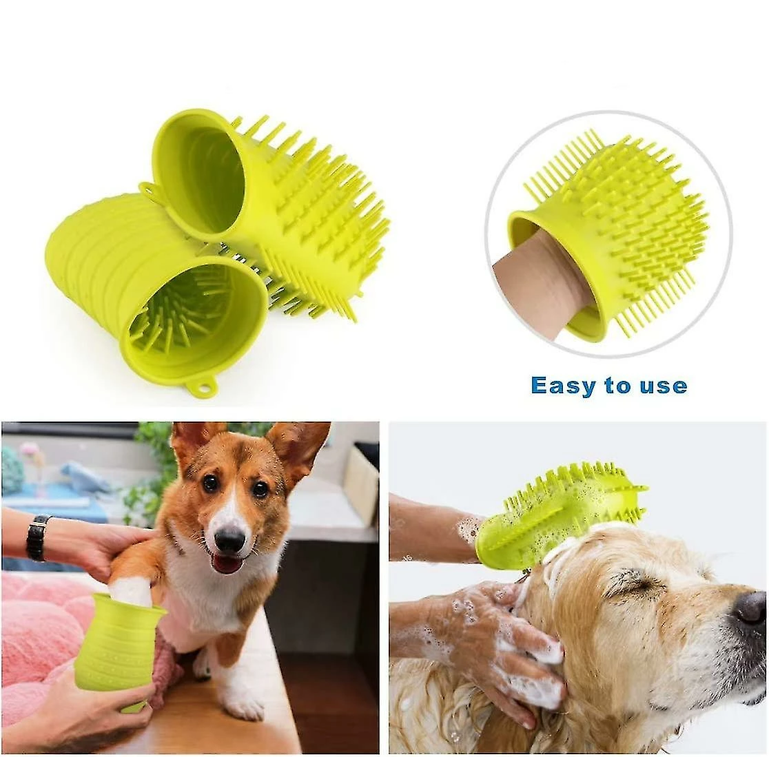 Yaqinuo Protable Dog Paw Cleaner Pet Paw Cleaner Pour Chiens Chats Massage Groomingblue 4 Yaqinuo Protable Dog Paw Cleaner Pet Paw Cleaner Pour Chiens Chats Massage Groomingblue – Image 4