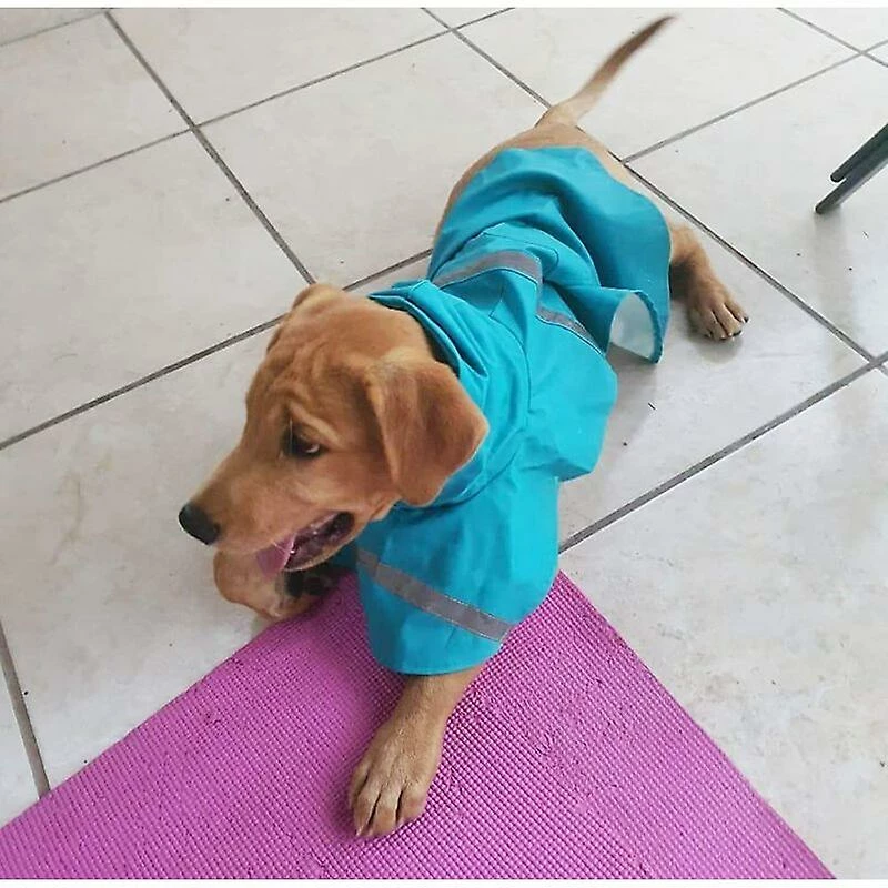 Dog Apparel Bleu Foncé, Healwe L Grands Imperméables Pour Chiens Avec Capuche Réfléchissante, Healwe Dog Rain 4 Dog Apparel Bleu Foncé, Healwe L Grands Imperméables Pour Chiens Avec Capuche Réfléchissante, Healwe Dog Rain – Image 4