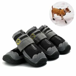 Unbranded Tflycqdog Boots Waterproof For Dog With Reflective Velcro Rugged Anti-slip Sole And Skid-proof Outdoor Paw Wear For Medium To Large Dogs -Pet Soin 588493251 max