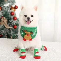Dog Apparel 4 Pièces Healwe Dog Shoes Warm Puppy Dog Shoes Soft Knitted Pet Socks Cute -Pet Soin 588992447 max