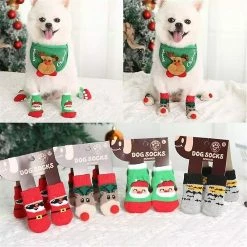 Dog Apparel 4 Pièces Healwe Dog Shoes Warm Puppy Dog Shoes Soft Knitted Pet Socks Cute -Pet Soin 588992452 max
