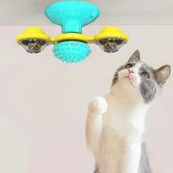 Unbranded Interactif Pet Dog Cat Toy Windmill Whirling Turntable Teasing Tickle Puzzle Toy(Vert) -Pet Soin 589635171 max