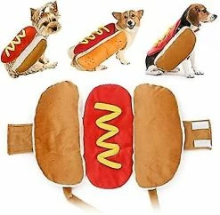 Mryenc Hot Dog Design Pet Costume, Drôle De Sweat à Capuche Chaud Pour Chiens Et Chats Halloween Christmas Apparel Cosplay