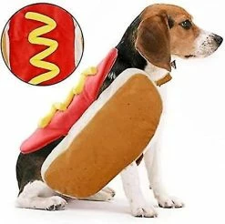 Mryenc Hot Dog Design Pet Costume, Drôle De Sweat à Capuche Chaud Pour Chiens Et Chats Halloween Christmas Apparel Cosplay -Pet Soin 591997532 max