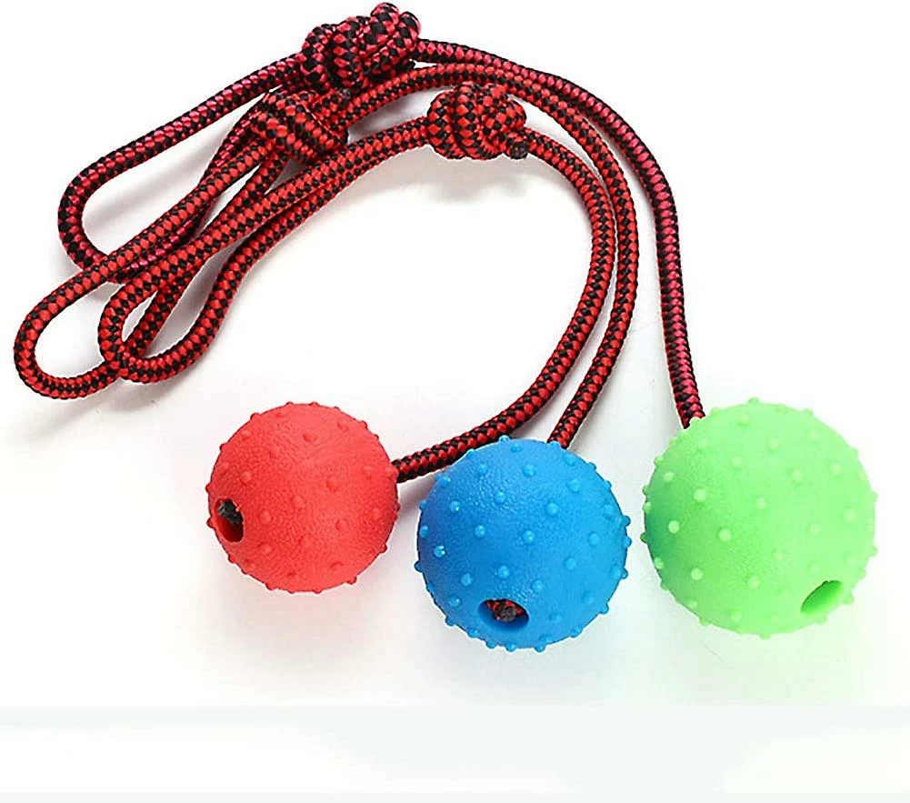 Heytea Dog Ball Avec Corde, Balle De Dressage De Chien En Caoutchouc Solide Pour Tug Of War Puppy Teeth Nettoyage Spike Ball 2 Heytea Dog Ball Avec Corde, Balle De Dressage De Chien En Caoutchouc Solide Pour Tug Of War Puppy Teeth Nettoyage Spike Ball – Image 2