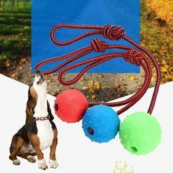 Heytea Dog Ball Avec Corde, Balle De Dressage De Chien En Caoutchouc Solide Pour Tug Of War Puppy Teeth Nettoyage Spike Ball 7 Heytea Dog Ball Avec Corde, Balle De Dressage De Chien En Caoutchouc Solide Pour Tug Of War Puppy Teeth Nettoyage Spike Ball -Pet Soin 593793174 max