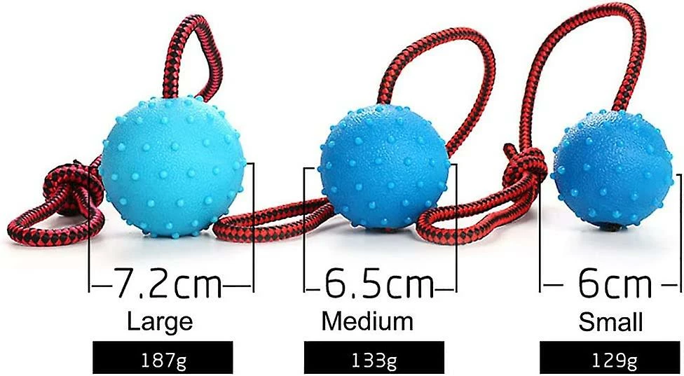 Heytea Dog Ball Avec Corde, Balle De Dressage De Chien En Caoutchouc Solide Pour Tug Of War Puppy Teeth Nettoyage Spike Ball 5 Heytea Dog Ball Avec Corde, Balle De Dressage De Chien En Caoutchouc Solide Pour Tug Of War Puppy Teeth Nettoyage Spike Ball – Image 5