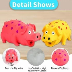 Unbranded Latex Polka Dot Globlet Pig Dog Toy, Couleurs Assorties -Pet Soin 595182891 max