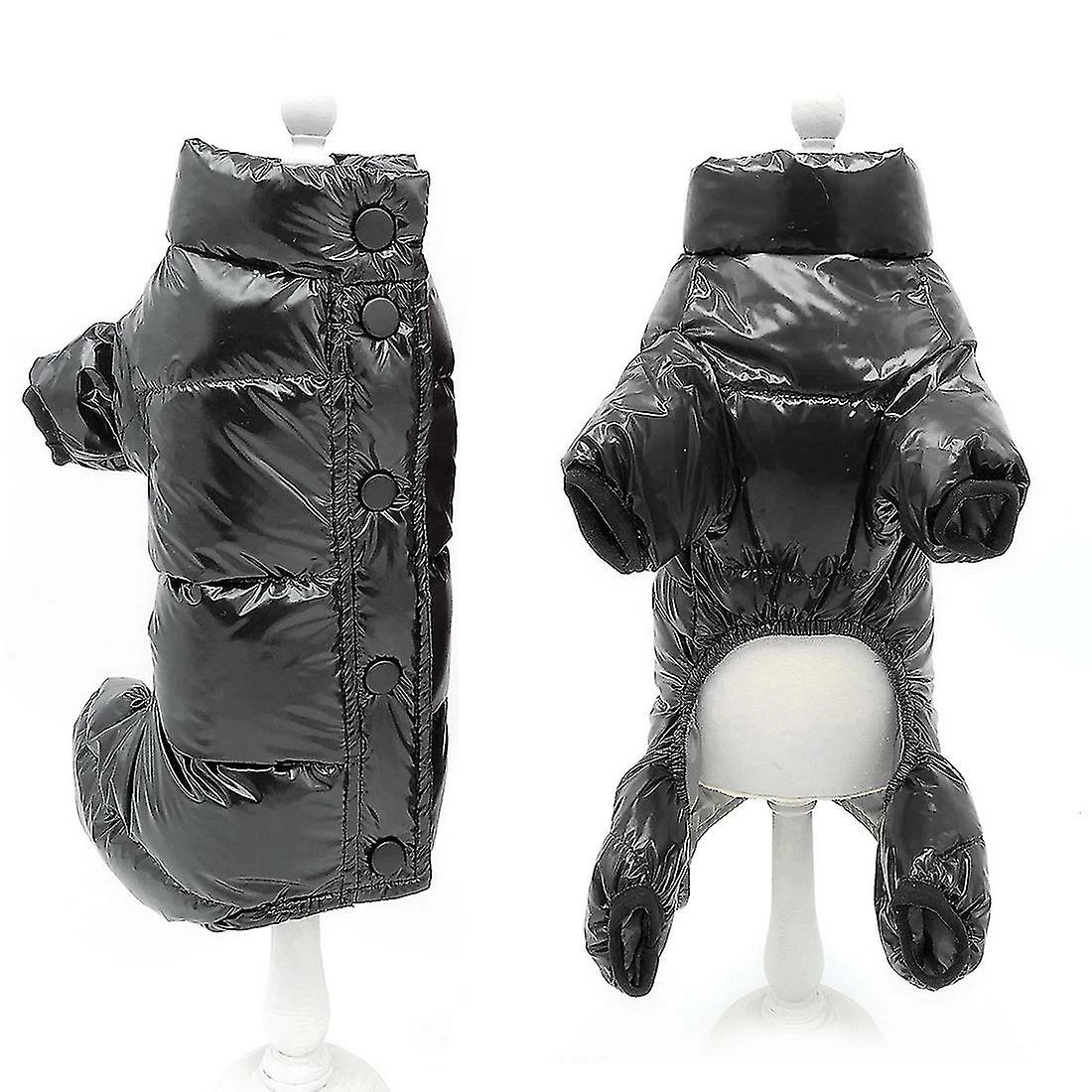 Hua Hui Tg-cl06 Solid Color Pet Dog Coat Imperméable Winter Puppy Outwear Costumes - Noir/taille 14 1 Hua Hui Tg-cl06 Solid Color Pet Dog Coat Imperméable Winter Puppy Outwear Costumes - Noir/taille 14