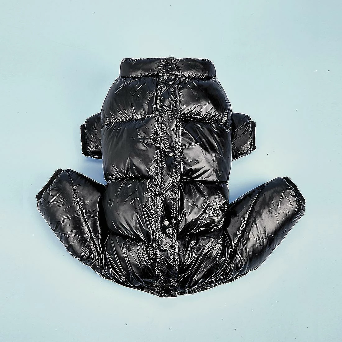 Hua Hui Tg-cl06 Solid Color Pet Dog Coat Imperméable Winter Puppy Outwear Costumes - Noir/taille 14 3 Hua Hui Tg-cl06 Solid Color Pet Dog Coat Imperméable Winter Puppy Outwear Costumes - Noir/taille 14 – Image 3