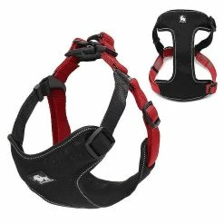 Hua Hui Turelove Best Front Range Dog Harness 3m Gilet Réfléchissant Pour Animaux De Compagnie - Taille: S, Noir / Rouge