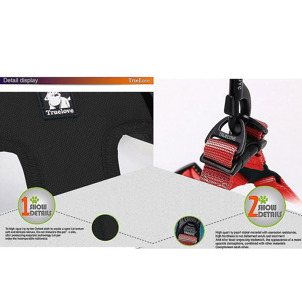 Hua Hui Turelove Best Front Range Dog Harness 3m Gilet Réfléchissant Pour Animaux De Compagnie - Taille: S, Noir / Rouge 4 Hua Hui Turelove Best Front Range Dog Harness 3m Gilet Réfléchissant Pour Animaux De Compagnie - Taille: S, Noir / Rouge – Image 4