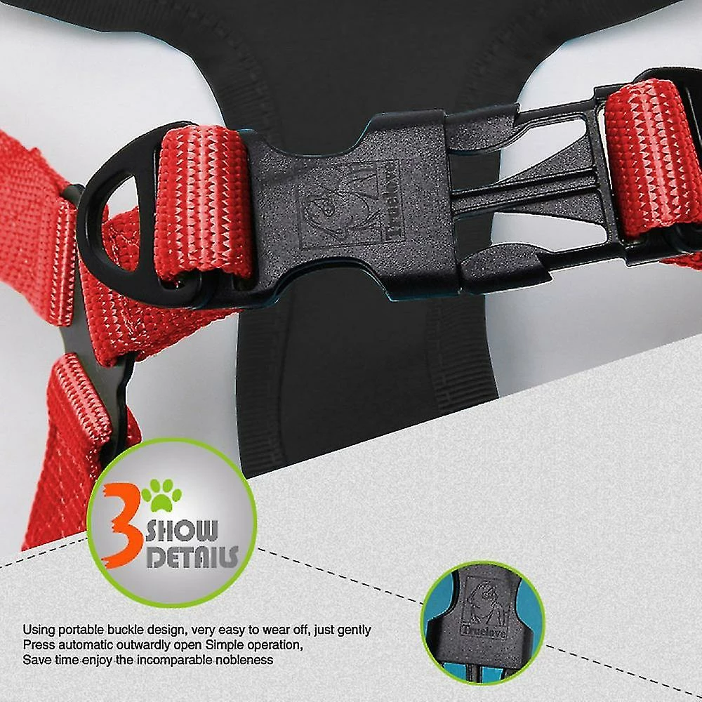 Hua Hui Turelove Best Front Range Dog Harness 3m Gilet Réfléchissant Pour Animaux De Compagnie - Taille: S, Noir / Rouge 5 Hua Hui Turelove Best Front Range Dog Harness 3m Gilet Réfléchissant Pour Animaux De Compagnie - Taille: S, Noir / Rouge – Image 5