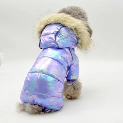 Unbrand Tg-cl061 Pet Dog Colorful Laser Hoodie Coat Imperméable Winter Puppy Outwear Costumes - Violet / Taille 12 -Pet Soin 595591363 max