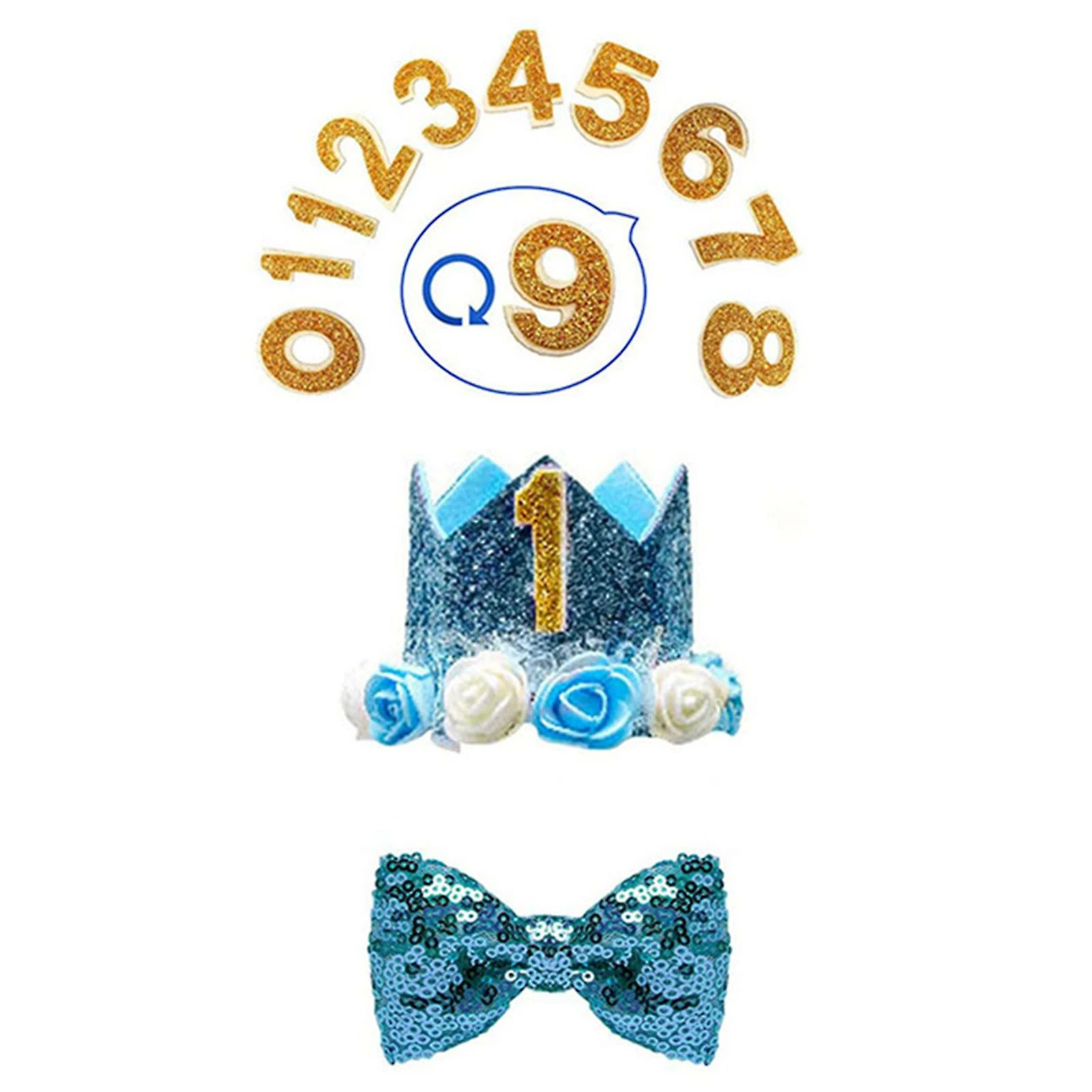 Unbranded Dog Birthday Suit Réglable Crown Hat Bow Tie Avec Numéros Party Supplies 1 Unbranded Dog Birthday Suit Réglable Crown Hat Bow Tie Avec Numéros Party Supplies