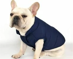 Unbranded Blue L Dog Manteau D’hiver Set Dog Warm Winter Jacket Doublé Manteau Français Bulldog Karin Dog Dress Vest -Pet Soin 596736375 max