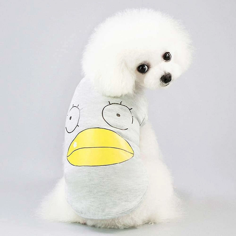 Unbranded Summer Dog Vest T-shirt Pet Clothes For Dog Cat Clothes Costume Pour Petits Chiens Cotton Cartoon Shirt Vest For Puppy Kitty-gray 1 Unbranded Summer Dog Vest T-shirt Pet Clothes For Dog Cat Clothes Costume Pour Petits Chiens Cotton Cartoon Shirt Vest For Puppy Kitty-gray