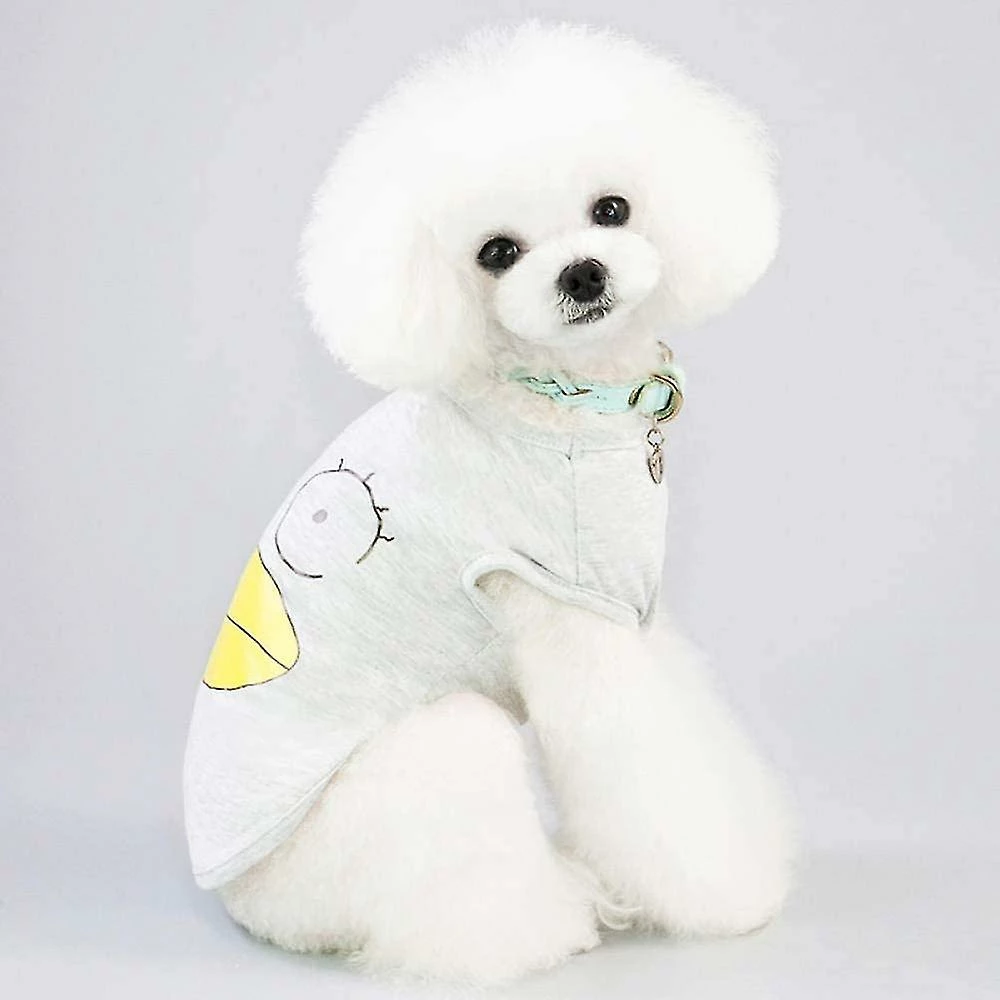 Unbranded Summer Dog Vest T-shirt Pet Clothes For Dog Cat Clothes Costume Pour Petits Chiens Cotton Cartoon Shirt Vest For Puppy Kitty-gray 2 Unbranded Summer Dog Vest T-shirt Pet Clothes For Dog Cat Clothes Costume Pour Petits Chiens Cotton Cartoon Shirt Vest For Puppy Kitty-gray – Image 2