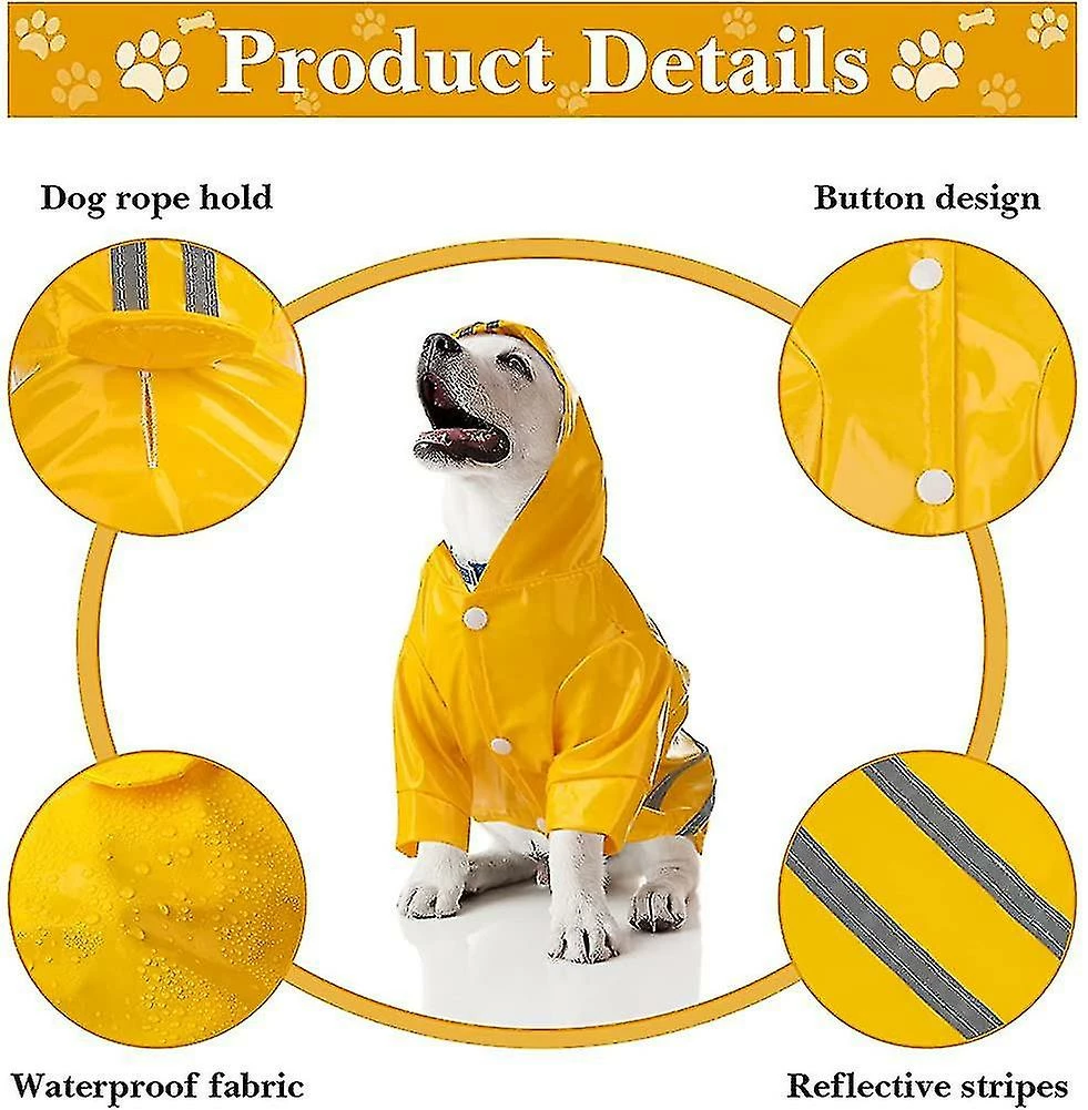 Unbranded Pu Bande Réfléchissante Pet Dog Safety Imperméable Imperméable Léger Poncho Hoodedl 2 Unbranded Pu Bande Réfléchissante Pet Dog Safety Imperméable Imperméable Léger Poncho Hoodedl – Image 2