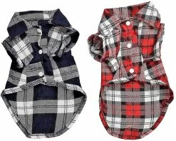 Unbranded Pet Dog Plaid Shirt Été Doux Confortables Vêtements Doux Chiots Gilet Tee Pour Petits Ou Moyens Chiens Bleu Chat Vêtements -Pet Soin 596736576 max