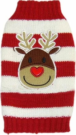 Unbranded Mignon Renne Pet Dog Noël Pull Tricoté Chiot Chat Hiver Sweatshirts Vêtements Chaud Tricots à Capuche Vêtements De Noël Pour Animaux De Compagnie (1 Pack, Xl) -Pet Soin 596736747 max