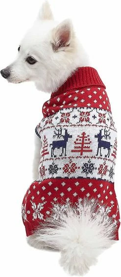 Unbranded Pet Vintage Holiday Dog Sweaters, Dog Reindeer Holiday Pet Clothes Sweater For Dogs Puppy Kitten Cats, Classic Red, Automne Hiver Chaud Tricot De Noël 7 Unbranded Pet Vintage Holiday Dog Sweaters, Dog Reindeer Holiday Pet Clothes Sweater For Dogs Puppy Kitten Cats, Classic Red, Automne Hiver Chaud Tricot De Noël -Pet Soin 596737002 max