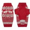 Unbranded Chien Rennes Vacances Vêtements Pour Animaux De Compagnie Pull Pour Chiens Chiot Chaton Chats, Classique Rouge Automne Hiver Chaud Noël Tricoté Flocon De Neige Fawn Dog Hair Vêtements(
