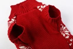Unbranded Chien Rennes Vacances Vêtements Pour Animaux De Compagnie Pull Pour Chiens Chiot Chaton Chats, Classique Rouge Automne Hiver Chaud Noël Tricoté Flocon De Neige Fawn Dog Hair Vêtements( -Pet Soin 596737229 max