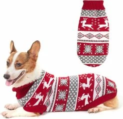Unbranded Dog Christmas Sweater Mignon Renne Flocon De Neige Tricot Pull Pet Holiday Cloth Doux Chaud Col Roulé Tricot Chiot Pet Chat Automne Et Hiver Vêtements (1 P 9 Unbranded Dog Christmas Sweater Mignon Renne Flocon De Neige Tricot Pull Pet Holiday Cloth Doux Chaud Col Roulé Tricot Chiot Pet Chat Automne Et Hiver Vêtements (1 P -Pet Soin 596737361 max