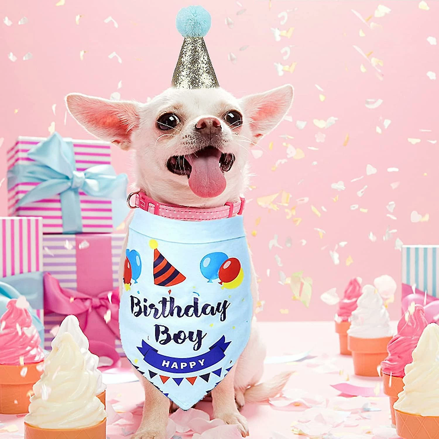 Unbranded Party Dog Decorative Animal Hat Party Decorative Hat Animal Accessories Triangle Scarf Party Dog Accessories Bowknot, Décoration D’anniversaire (bleu) 4 Unbranded Party Dog Decorative Animal Hat Party Decorative Hat Animal Accessories Triangle Scarf Party Dog Accessories Bowknot, Décoration D’anniversaire (bleu) – Image 4