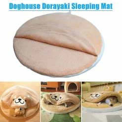 Unbranded Peluche Ronde Dorayaki Shape Dog Sleeping Mat Couverture Confortable Pour Chien Ménager Neuf -Pet Soin 597123083 max