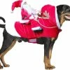 Mryenc Costume De Chien De Noël Vêtements Pour Animaux De Compagnie Vêtements De Père Noël Riding Pet Cosplay Costumes Party Habillage Dog Up Outfit Pour Petits Chiens De Taille Moyenne