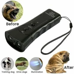 Mryenc Pet Gentle Ultrasonic Anti Dog Barking Trainer Led Light Gentle Chaser Device Repeller