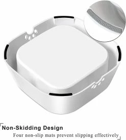 Mryenc Dog Bowl Dog Water Bowl No-spill Pet Water Bowl Mangeoire D’eau Lente, Gris -Pet Soin 597489153 max