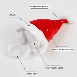 Unbranded Réglable Pet Dog Noël Noël Hat Pour Grands Chiens Moyens Chats Noël Party Dress Up -Pet Soin 603161410 max