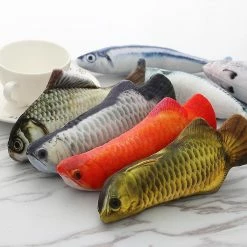 Unbranded 1pc Ificial Fish Peluch Pet Cat Puppy Dog Toys Sleeping Toy Cat Mint Catnip Toys Tooth Grinding & Training Pet Toy Supplies -Pet Soin 603487149 max